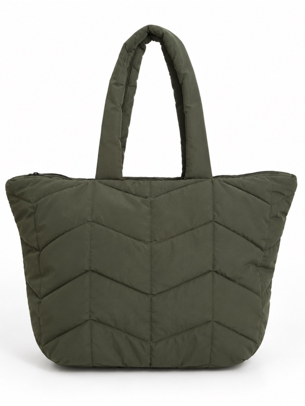 a new day Quilted Olive Green Puffer Tote
